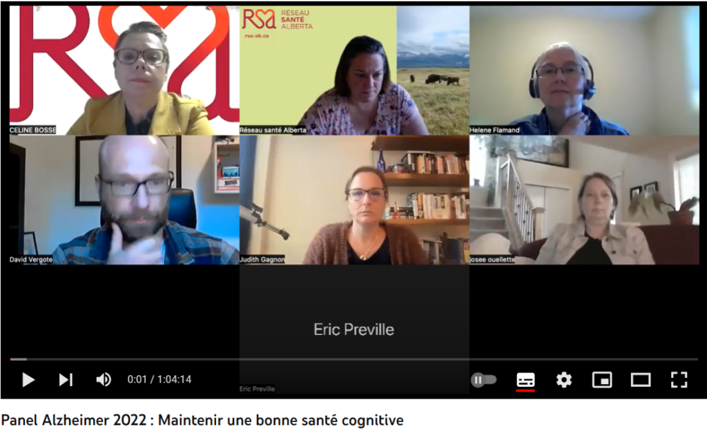 Panel Alzheimer 2022 : Maintenir une bonne santé cognitive